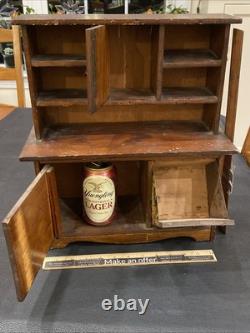 Antique Salesman Sample Hoosier Kitchen Cabinet Cupboard Hutch Oakwood Dollhouse