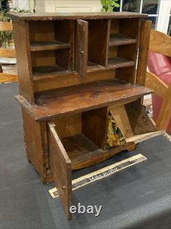 Antique Salesman Sample Hoosier Kitchen Cabinet Cupboard Hutch Oakwood Dollhouse