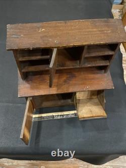 Antique Salesman Sample Hoosier Kitchen Cabinet Cupboard Hutch Oakwood Dollhouse