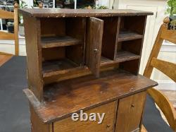 Antique Salesman Sample Hoosier Kitchen Cabinet Cupboard Hutch Oakwood Dollhouse