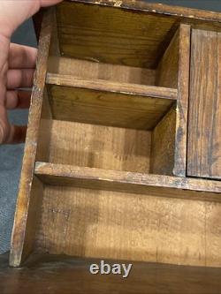 Antique Salesman Sample Hoosier Kitchen Cabinet Cupboard Hutch Oakwood Dollhouse