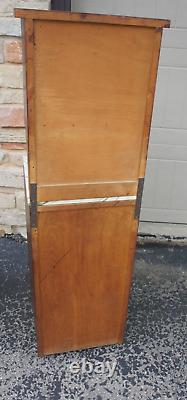 Antique Salesman Sample Youth Country Wood HOOSIER Cabinet Beveled Glass MARBLE