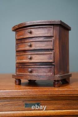 Antique Salesman Sample apothecary wood drawer cabinet dresser vintage Miniature
