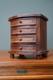 Antique Salesman Sample Apothecary Wood Drawer Cabinet Dresser Vintage Miniature