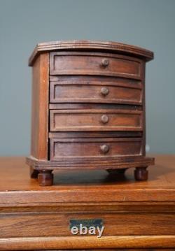 Antique Salesman Sample apothecary wood drawer cabinet dresser vintage Miniature