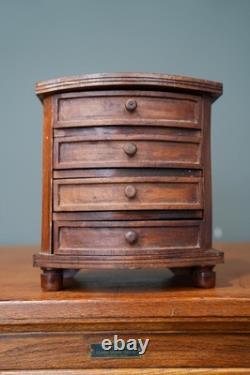 Antique Salesman Sample apothecary wood drawer cabinet dresser vintage Miniature