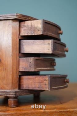 Antique Salesman Sample apothecary wood drawer cabinet dresser vintage Miniature
