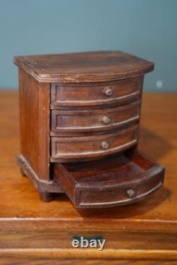 Antique Salesman Sample apothecary wood drawer cabinet dresser vintage Miniature