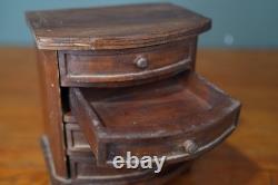 Antique Salesman Sample apothecary wood drawer cabinet dresser vintage Miniature