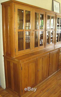 Antique School/China Cabinet Kitchen Pantry Cupboard E H Sheldon Co 1930's