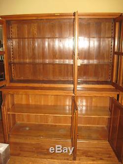 Antique School/China Cabinet Kitchen Pantry Cupboard E H Sheldon Co 1930's