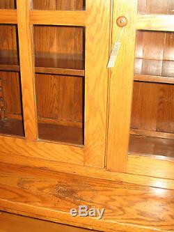 Antique School/China Cabinet Kitchen Pantry Cupboard E H Sheldon Co 1930's