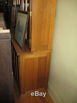 Antique School/China Cabinet Kitchen Pantry Cupboard E H Sheldon Co 1930's