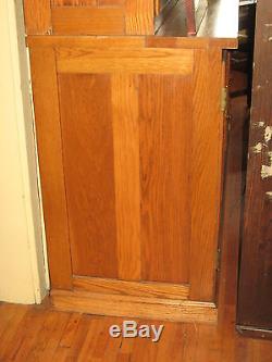 Antique School/China Cabinet Kitchen Pantry Cupboard E H Sheldon Co 1930's