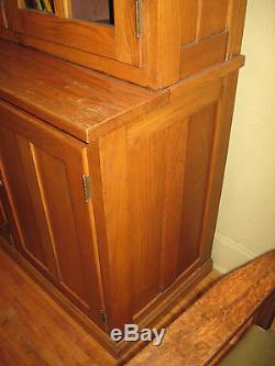 Antique School/China Cabinet Kitchen Pantry Cupboard E H Sheldon Co 1930's