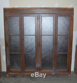 Antique Schoolhouse Oak Cabinet, Built-In, Architectural Salvage, Bead Board