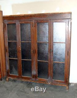 Antique Schoolhouse Oak Cabinet, Built-In, Architectural Salvage, Bead Board