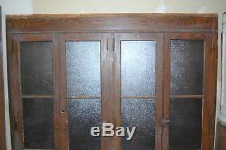 Antique Schoolhouse Oak Cabinet, Built-In, Architectural Salvage, Bead Board