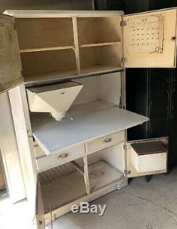 Antique Sellers Kitchen Cabinet Space Saver Hoosier Enamel Table Flour Bin Vtg