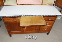 Antique Sellers Oak Kitchen Cabinet Hoosier Style 48 inches width