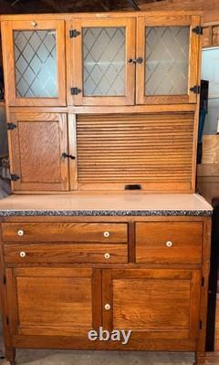 Antique Sellers Pie Safe Hoosier Cabinet Original Parts Included See Pics VGC