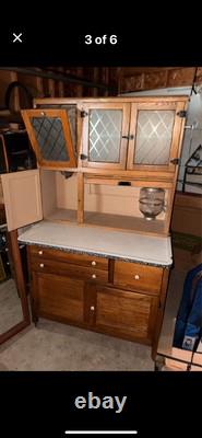 Antique Sellers Pie Safe Hoosier Cabinet Original Parts Included See Pics VGC