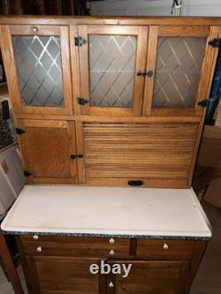 Antique Sellers Pie Safe Hoosier Cabinet Original Parts Included See Pics VGC