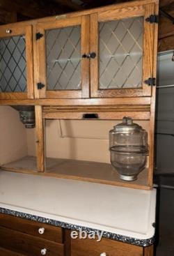 Antique Sellers Pie Safe Hoosier Cabinet Original Parts Included See Pics VGC