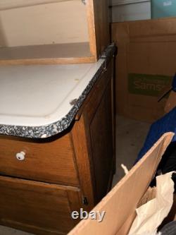 Antique Sellers Pie Safe Hoosier Cabinet Original Parts Included See Pics VGC