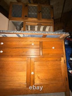 Antique Sellers Pie Safe Hoosier Cabinet Original Parts Included See Pics VGC