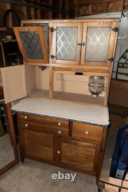 Antique Sellers Pie Safe Hoosier Cabinet Original Parts Included See Pics VGC
