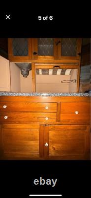 Antique Sellers Pie Safe Hoosier Cabinet Original Parts Included See Pics VGC