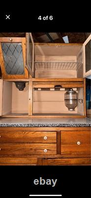 Antique Sellers Pie Safe Hoosier Cabinet Original Parts Included See Pics VGC