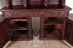 Antique Server, Sideboard, Continental Carved Oak, 19th C, 1800s, Amazing