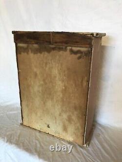 Antique Shabby Pink Wood Wall Medicine Cabinet Vintage Mirror Chic Old 1132-24B