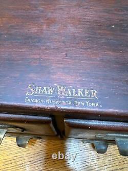 Antique Shaw Walker Four Drawer Dovetailed Cabinet Library Index Card