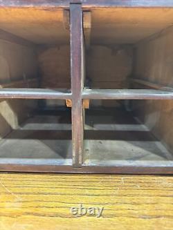 Antique Shaw Walker Four Drawer Dovetailed Cabinet Library Index Card