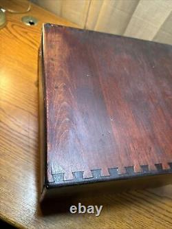 Antique Shaw Walker Four Drawer Dovetailed Cabinet Library Index Card