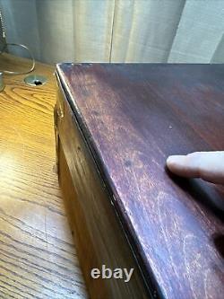 Antique Shaw Walker Four Drawer Dovetailed Cabinet Library Index Card