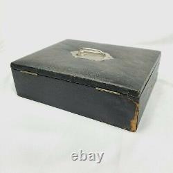 Antique Ship Captain Log Book Leather Folding Document Box Belcher Bridgwater