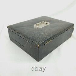 Antique Ship Captain Log Book Leather Folding Document Box Belcher Bridgwater