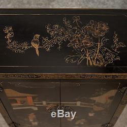 Antique Side Cabinet Cupboard Oriental Asian Mid-20th-Century