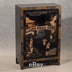 Antique Side Cabinet Cupboard Oriental Asian Mid-20th-Century