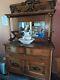 Antique Sideboard Cabinet With Mirror
