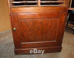 Antique Single Door Oak File Cabinet