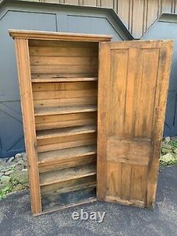 Antique Single Door Painted Cupboard Primitive Storage Pantry Cabinet Farmhouse