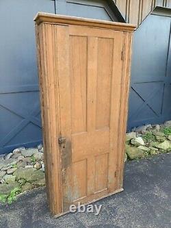 Antique Single Door Painted Cupboard Primitive Storage Pantry Cabinet Farmhouse