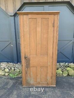 Antique Single Door Painted Cupboard Primitive Storage Pantry Cabinet Farmhouse
