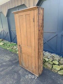 Antique Single Door Painted Cupboard Primitive Storage Pantry Cabinet Farmhouse