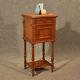 Antique Small Cabinet Side Table Bedside Cupboard Quality French Oak Art Deco